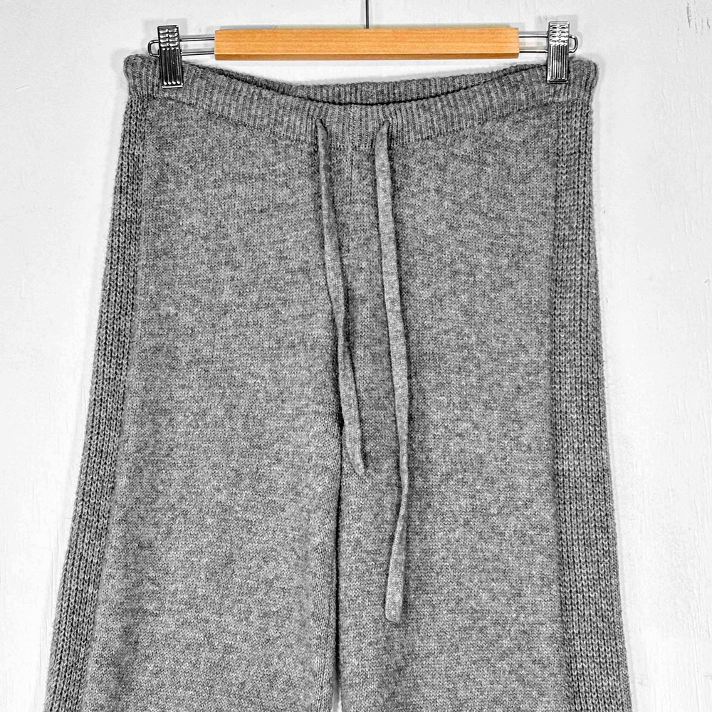 Auden Gray Knit Wide Leg Sleep Pants Drawstring Lounge Trousers XS
